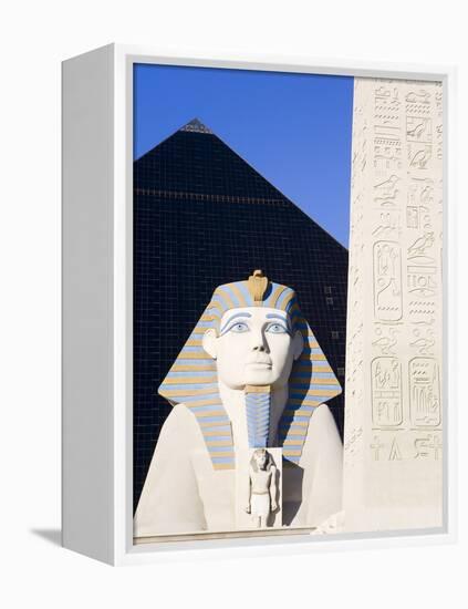 Sphinx and Obelisk Outside the Luxor Casino, Las Vegas, Nevada, USA-Richard Cummins-Framed Premier Image Canvas