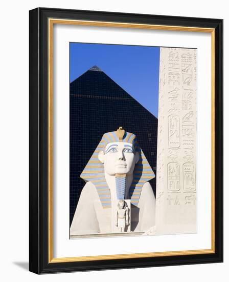 Sphinx and Obelisk Outside the Luxor Casino, Las Vegas, Nevada, USA-Richard Cummins-Framed Photographic Print