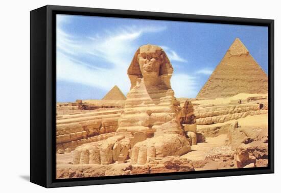 Sphinx and Pyramid, Egypt-null-Framed Stretched Canvas