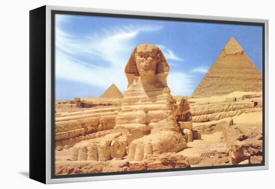 Sphinx and Pyramid, Egypt-null-Framed Stretched Canvas