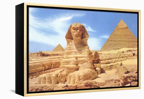 Sphinx and Pyramid, Egypt-null-Framed Stretched Canvas