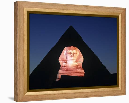 Sphinx and Pyramid, Giza, Cairo, Egypt-Gavin Hellier-Framed Premier Image Canvas