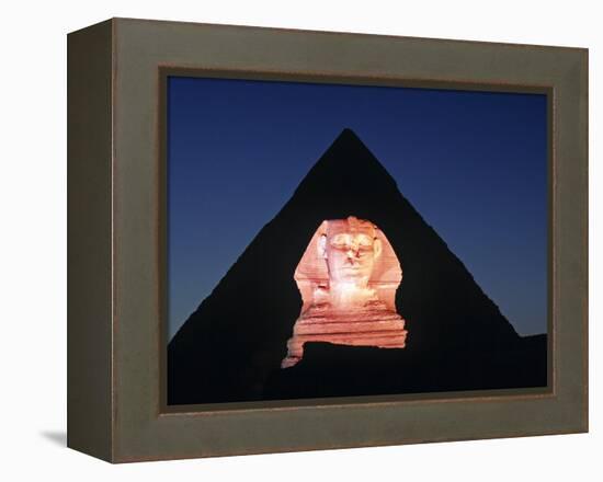 Sphinx and Pyramid, Giza, Cairo, Egypt-Gavin Hellier-Framed Premier Image Canvas