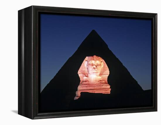 Sphinx and Pyramid, Giza, Cairo, Egypt-Gavin Hellier-Framed Premier Image Canvas