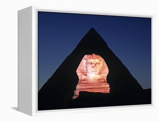 Sphinx and Pyramid, Giza, Cairo, Egypt-Gavin Hellier-Framed Premier Image Canvas