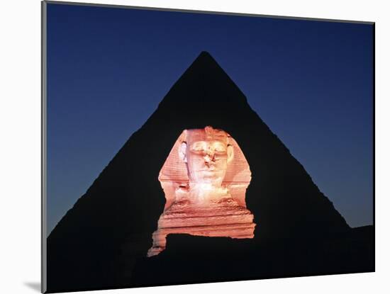 Sphinx and Pyramid, Giza, Cairo, Egypt-Gavin Hellier-Mounted Photographic Print