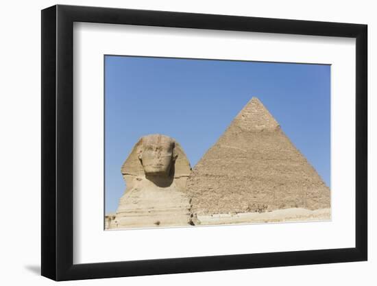 Sphinx and Pyramid of Chephren, the Giza Pyramids, Giza, Egypt, North Africa, Africa-Richard Maschmeyer-Framed Photographic Print