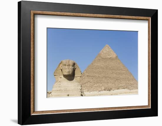 Sphinx and Pyramid of Chephren, the Giza Pyramids, Giza, Egypt, North Africa, Africa-Richard Maschmeyer-Framed Photographic Print