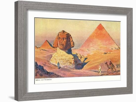 Sphinx and Pyramids, Egypt-null-Framed Art Print