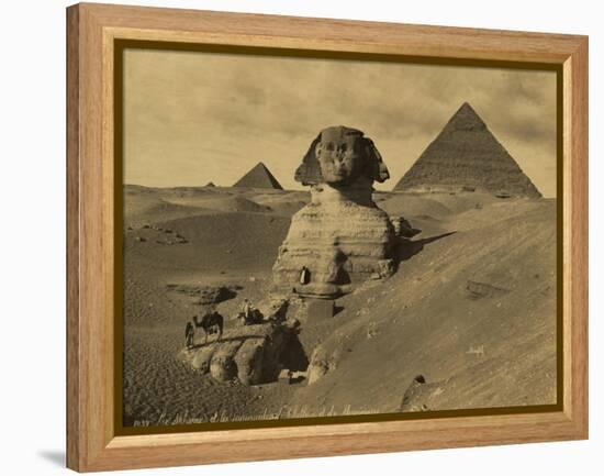 Sphinx and the Pyramids, 19th Century-Science Source-Framed Premier Image Canvas