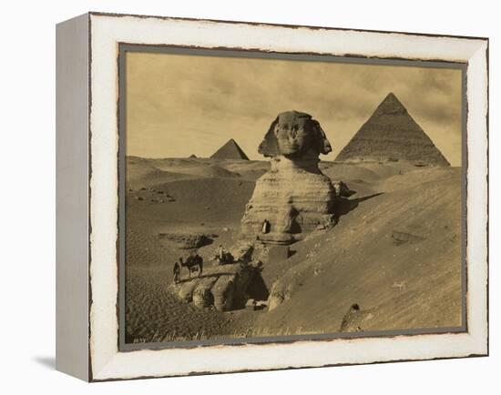 Sphinx and the Pyramids, 19th Century-Science Source-Framed Premier Image Canvas