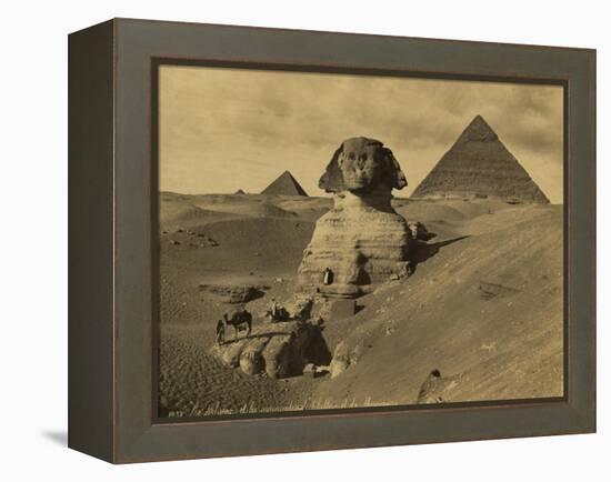 Sphinx and the Pyramids, 19th Century-Science Source-Framed Premier Image Canvas