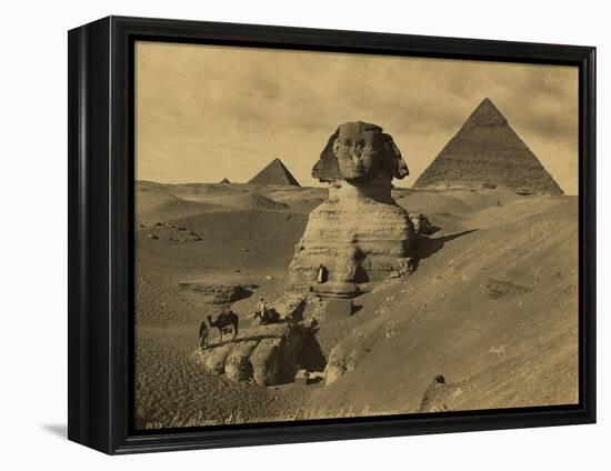 Sphinx and the Pyramids, 19th Century-Science Source-Framed Premier Image Canvas