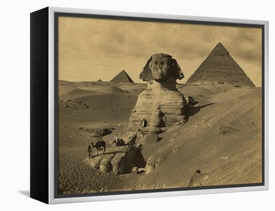 Sphinx and the Pyramids, 19th Century-Science Source-Framed Premier Image Canvas