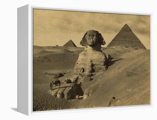 Sphinx and the Pyramids, 19th Century-Science Source-Framed Premier Image Canvas