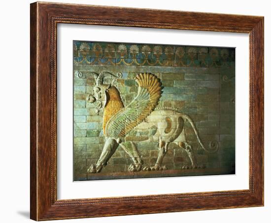 Sphinx, Detail from a Frieze, Mesopotamian, circa 500 BC-null-Framed Giclee Print