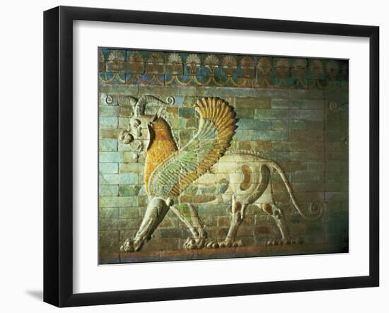 Sphinx, Detail from a Frieze, Mesopotamian, circa 500 BC-null-Framed Giclee Print