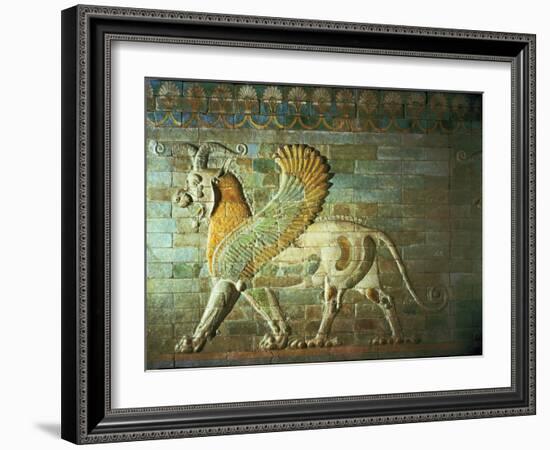 Sphinx, Detail from a Frieze, Mesopotamian, circa 500 BC-null-Framed Giclee Print