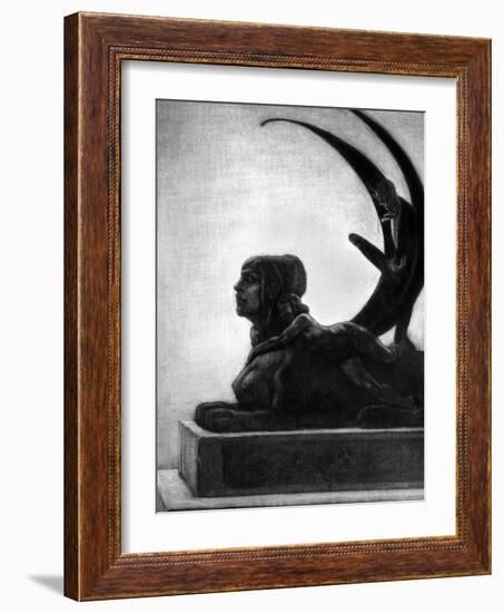 Sphinx, Illustration from "Les Diaboliques" by Jules Amedee Barbey D'Aurevilly 1874-Felicien Rops-Framed Giclee Print