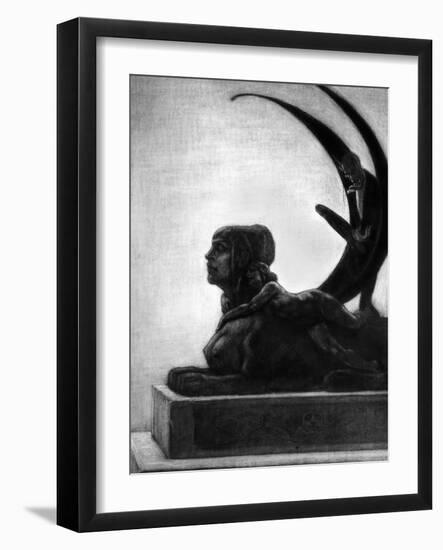 Sphinx, Illustration from "Les Diaboliques" by Jules Amedee Barbey D'Aurevilly 1874-Felicien Rops-Framed Giclee Print