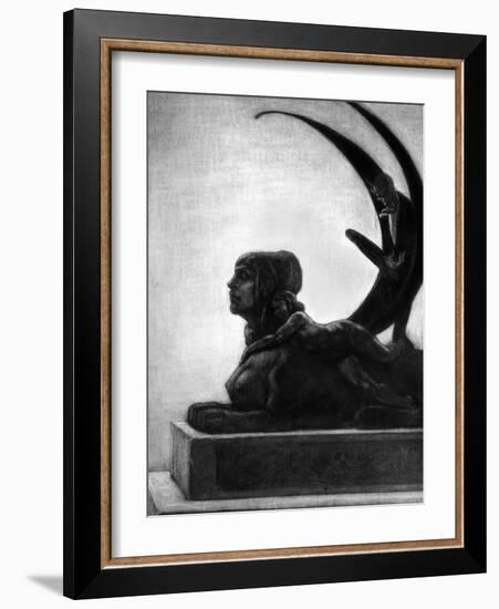 Sphinx, Illustration from "Les Diaboliques" by Jules Amedee Barbey D'Aurevilly 1874-Felicien Rops-Framed Giclee Print