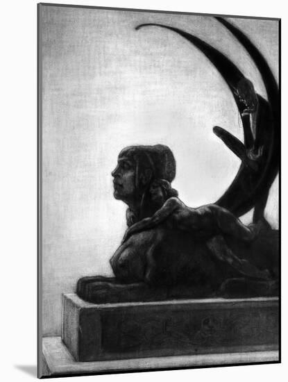 Sphinx, Illustration from "Les Diaboliques" by Jules Amedee Barbey D'Aurevilly 1874-Felicien Rops-Mounted Giclee Print
