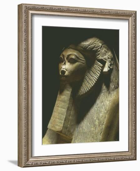 Sphinx of Hatshepsut, 1473-1458 BC, Polished Granite, 18th Dynasty-null-Framed Photographic Print