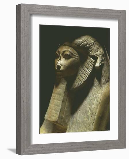 Sphinx of Hatshepsut, 1473-1458 BC, Polished Granite, 18th Dynasty-null-Framed Photographic Print