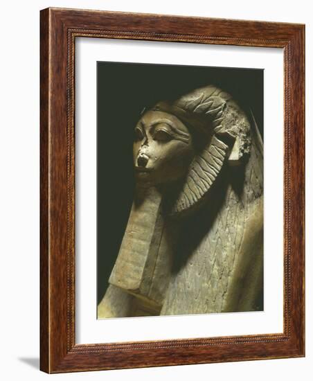 Sphinx of Hatshepsut, 1473-1458 BC, Polished Granite, 18th Dynasty-null-Framed Photographic Print