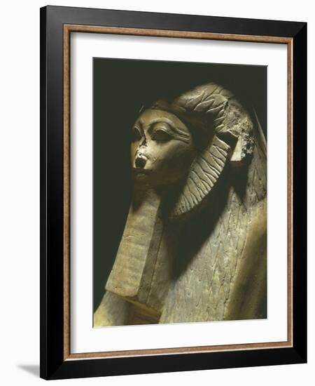 Sphinx of Hatshepsut, 1473-1458 BC, Polished Granite, 18th Dynasty-null-Framed Photographic Print