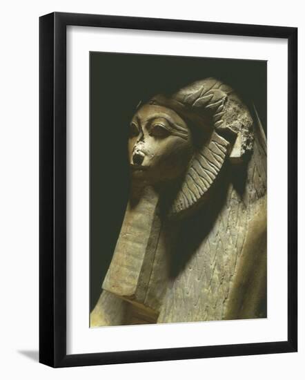 Sphinx of Hatshepsut, 1473-1458 BC, Polished Granite, 18th Dynasty-null-Framed Photographic Print