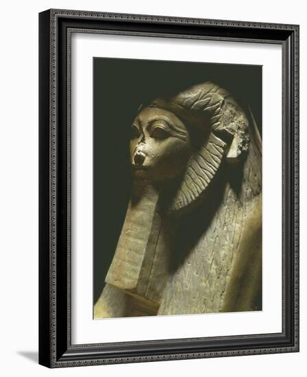 Sphinx of Hatshepsut, 1473-1458 BC, Polished Granite, 18th Dynasty-null-Framed Photographic Print