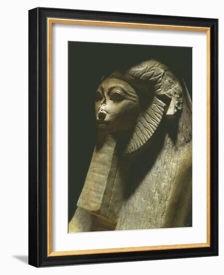 Sphinx of Hatshepsut, 1473-1458 BC, Polished Granite, 18th Dynasty-null-Framed Photographic Print