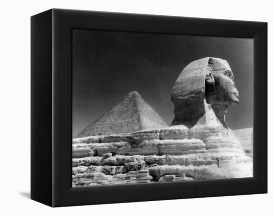 Sphinz and Cheops Pyramid at Giza, Egypt-null-Framed Stretched Canvas