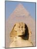 Sphynx and the Pyramid of Khafre, Giza, Near Cairo, Egypt-Schlenker Jochen-Mounted Photographic Print