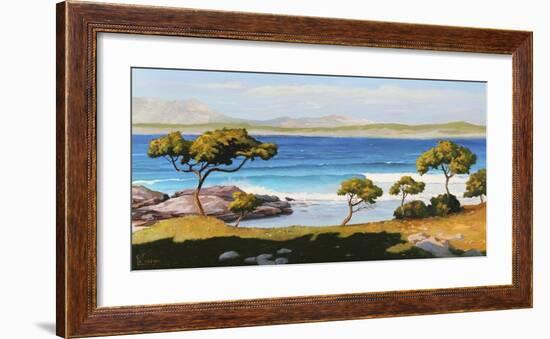 Spiaggia del Mediterraneo-Adriano Galasso-Framed Art Print