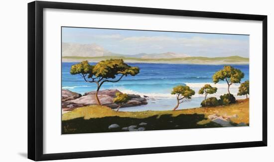 Spiaggia del Mediterraneo-Adriano Galasso-Framed Art Print