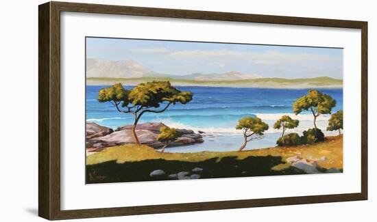 Spiaggia del Mediterraneo-Adriano Galasso-Framed Art Print