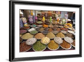 Spice and Sweet Stall in the Market, Ahmedabad, Gujarat, India-Annie Owen-Framed Photographic Print