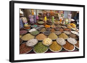 Spice and Sweet Stall in the Market, Ahmedabad, Gujarat, India-Annie Owen-Framed Photographic Print