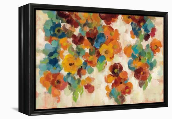 Spice and Turquoise Florals-Silvia Vassileva-Framed Stretched Canvas