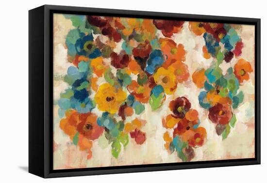 Spice and Turquoise Florals-Silvia Vassileva-Framed Stretched Canvas