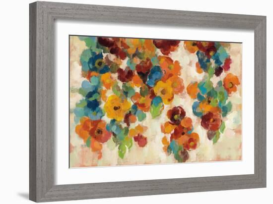 Spice and Turquoise Florals-Silvia Vassileva-Framed Art Print