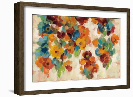 Spice and Turquoise Florals-Silvia Vassileva-Framed Art Print