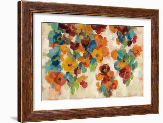 Spice and Turquoise Florals-Silvia Vassileva-Framed Art Print