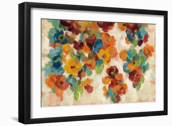 Spice and Turquoise Florals-Silvia Vassileva-Framed Art Print