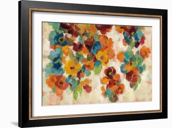 Spice and Turquoise Florals-Silvia Vassileva-Framed Art Print