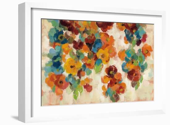 Spice and Turquoise Florals-Silvia Vassileva-Framed Art Print