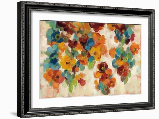 Spice and Turquoise Florals-Silvia Vassileva-Framed Art Print