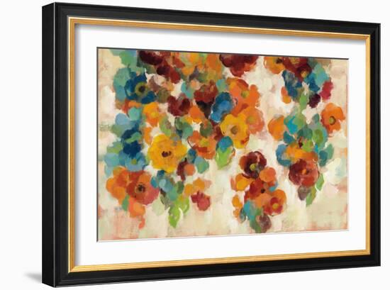 Spice and Turquoise Florals-Silvia Vassileva-Framed Art Print